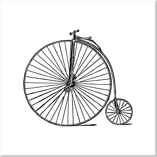 Penny Farthing Unicycle Wall Art by ApricotBirch
